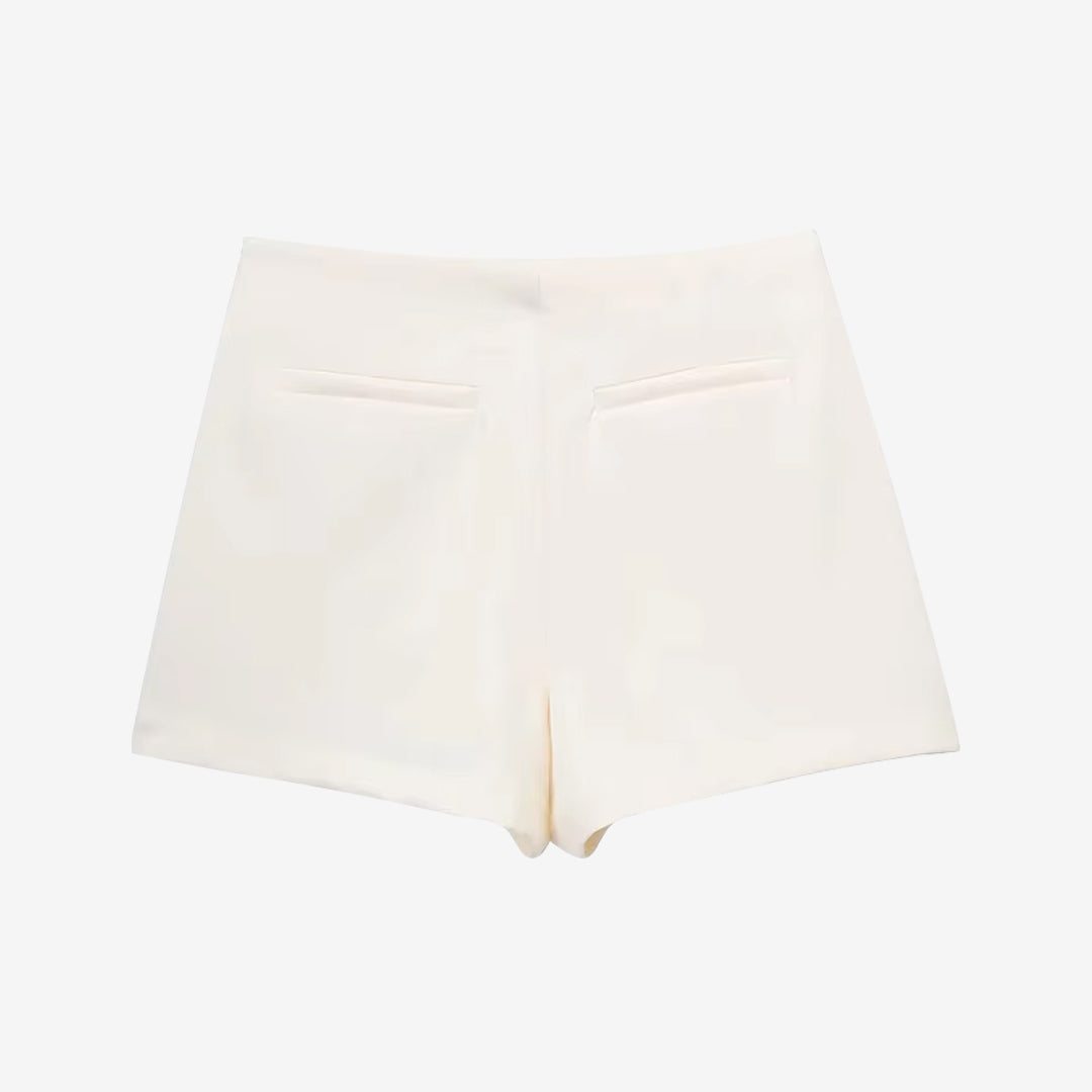 High Waist Skort with Side Zipper